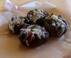 Stuffed mushrooms closeup